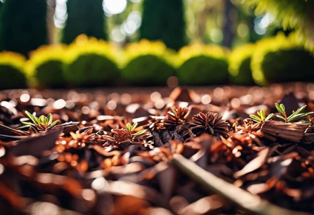 Écorce de pin pour paillis : esthétisme et bienfaits pour votre jardin